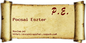 Pocsai Eszter névjegykártya