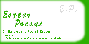 eszter pocsai business card